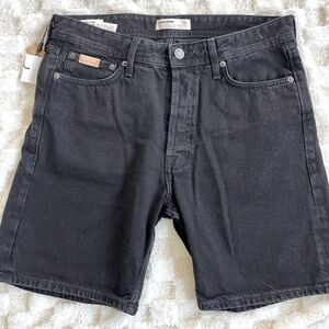 Jack and Jones black denim shorts